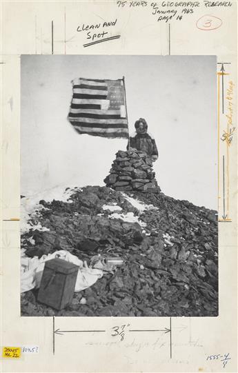 (ROBERT PEARY) (1856-1920) Robert Peary, His Flag Waves above Cape Stallworthy (Cape Thomas Hubbard).